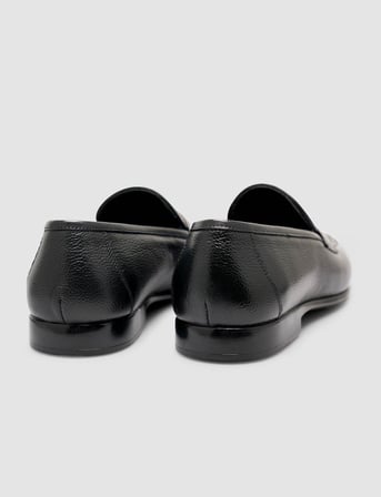 %100 Hakiki Deri Siyah Erkek Klasik Loafer