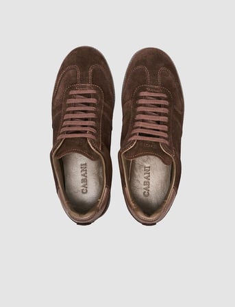  %100 Hakiki Süet Deri Kahverengi Kadın Sneaker