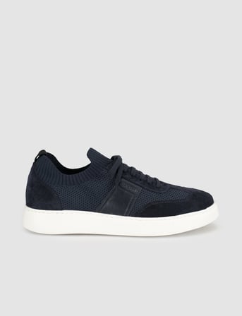 Lacivert Triko Detaylı Erkek Sneaker
