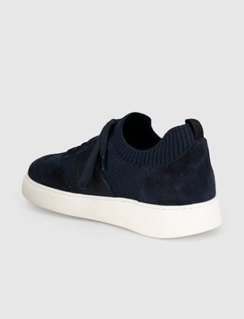 Lacivert Triko Detaylı Erkek Sneaker