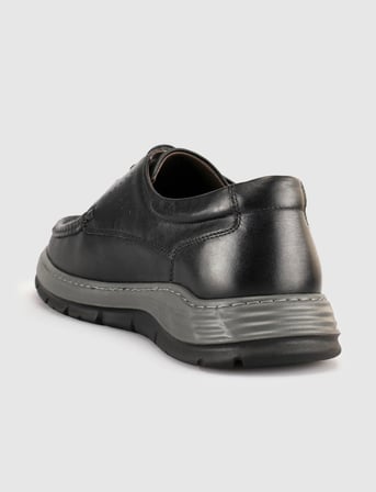 Peralen Hakiki Deri Siyah Erkek Günlük Sneaker Ayakkabı