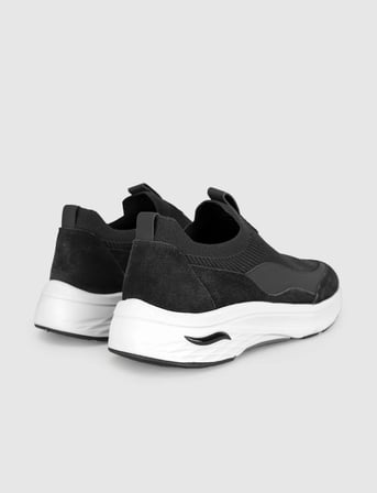 Siyah Modern Triko Slip-On Sneaker