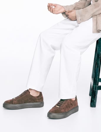 Vizon Süet Hakiki Deri Erkek Sneaker