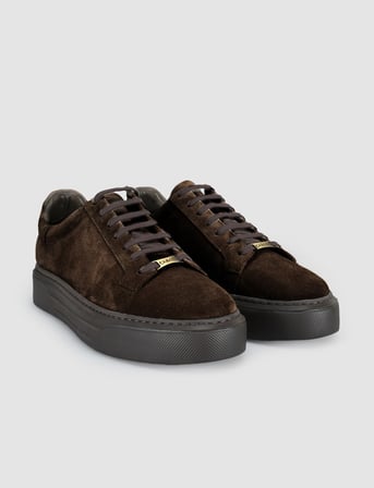 Kahverengi Süet Hakiki Deri Erkek Casual Sneaker