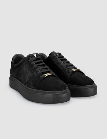 Siyah Süet Hakiki Deri Erkek Sneaker