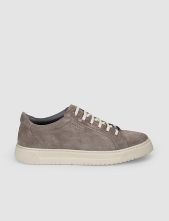 Erkek Vizon Hakiki Süet Deri Sneaker Ayakkabı
