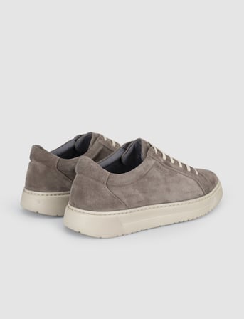 Erkek Vizon Hakiki Süet Deri Sneaker Ayakkabı