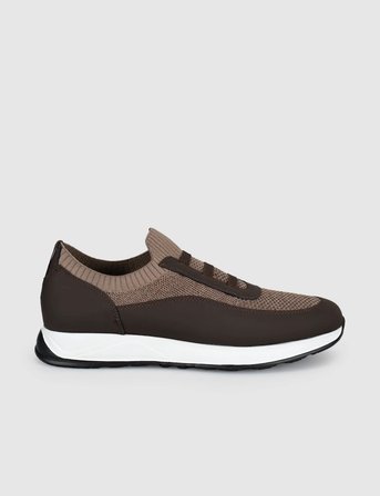 Bej Örgü Dokulu Konfor Sneaker