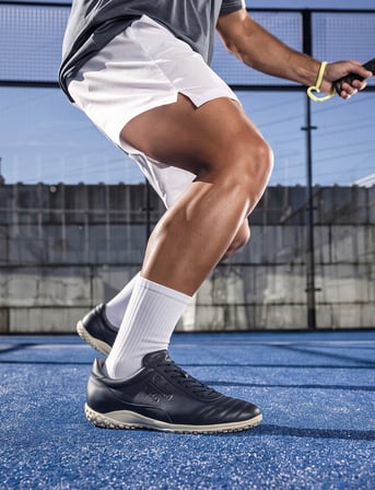Erkek Lacivert Hakiki Deri Padel Günlük Ayakkabı