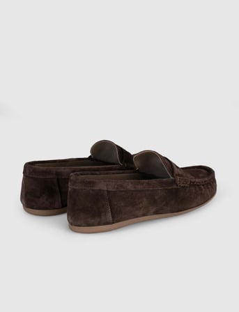 Kahverengi Süet Hakiki Deri Kadın Loafer