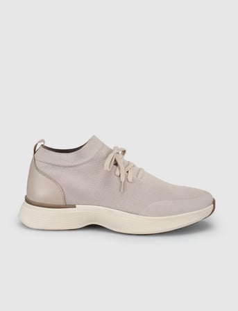 Bej Triko & Hakiki Dana Deri Erkek Sneaker