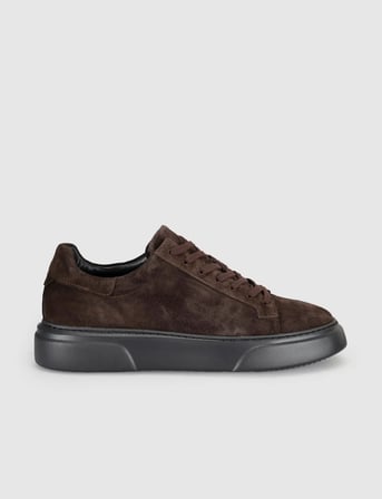 Kahverengi Süet Hakiki Deri Erkek Sneaker Ayakkabı