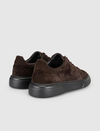 Kahverengi Süet Hakiki Deri Erkek Sneaker Ayakkabı