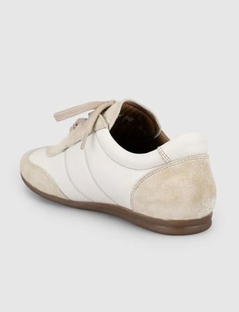 Hakiki Deri Latte Süet Kadın Sneaker Ayakkabı
