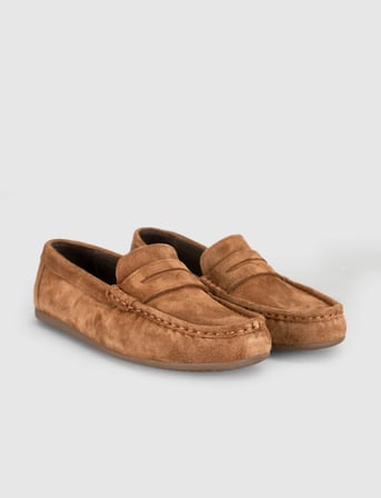 Taba Süet Hakiki Deri Kadın Loafer