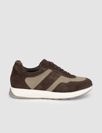 Kahverengi Hakiki Deri Erkek Casual Sneaker