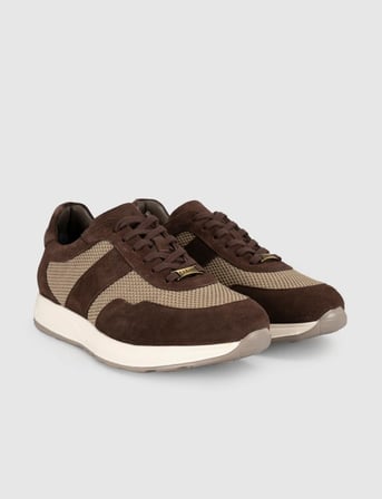 Kahverengi Hakiki Deri Erkek Casual Sneaker
