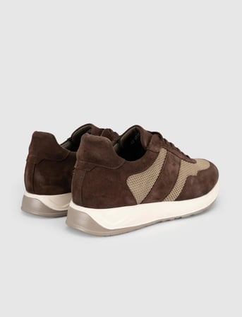 Kahverengi Hakiki Deri Erkek Casual Sneaker