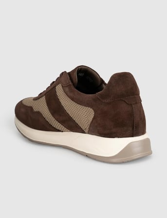 Kahverengi Hakiki Deri Erkek Casual Sneaker