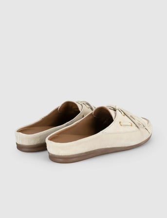 Süet Bej Kadın Mule Loafer