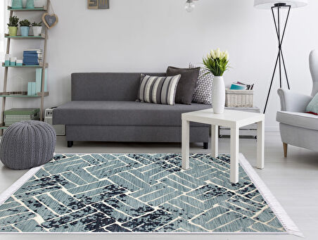 Dekoreko İpek Halı Dijital Saçaklı 1904 Desen 1