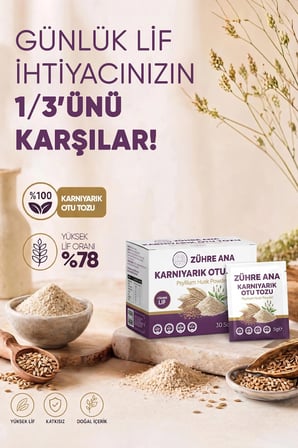 Karnıyarık Otu (Psyllium) Tozu 30 Saşe x 5 gr