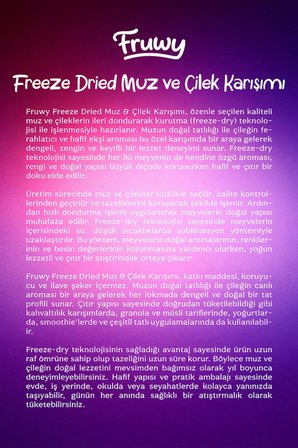 Freeze Dried Muz ve Çilek Mix