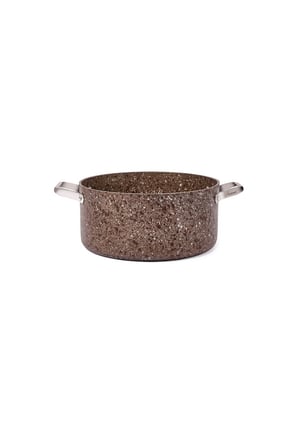 Brioni Stone-Age Terra 28 cm Çizilmez Yanmaz Yapışmaz İndüksiyonlu Derin Tencere