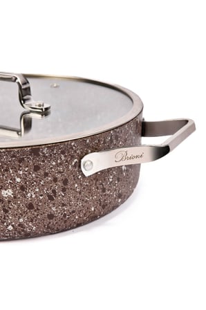 Brioni Stone-Age Terra 26 cm Çizilmez Yanmaz Yapışmaz İndüksiyonlu Basık Tencere