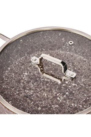 Brioni Stone-Age Terra 26 cm Çizilmez Yanmaz Yapışmaz İndüksiyonlu Basık Tencere