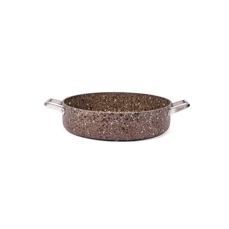 Stone-Age Terra 32 cm Çizilmez Yanmaz Yapışmaz İndüksiyonlu Basık Tencere