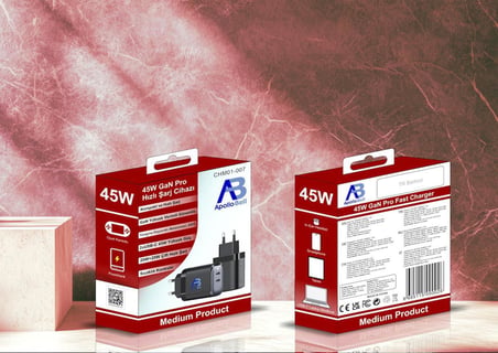 45W GaN Pro Hızlı Şarj Cihazı Çift Port Ürün CHM01-007