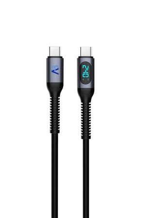 240W Yüksek Hızlı Ekranlı Şarj Kablosu 100 cm Siyah CCH03-007