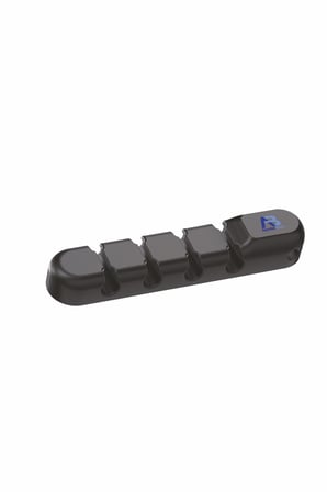 Silikon Kablo Düzenleyici Klips 5 Slot Kablo Tutucu Organizer Masaüstü Kablo Toplayıcı USB Type-C Siyah ACP02-020