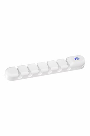 Silikon Kablo Düzenleyici Klips 7 Slot Kablo Tutucu Organizer Masaüstü Kablo Toplayıcı USB Type-C Beyaz ACP05-020