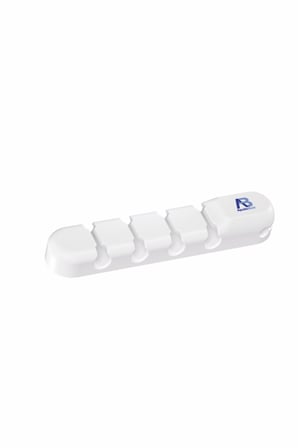 Silikon Kablo Düzenleyici Klips 5 Slot Kablo Tutucu Organizer Masaüstü Kablo Toplayıcı USB Type-C Beyaz ACP06-020