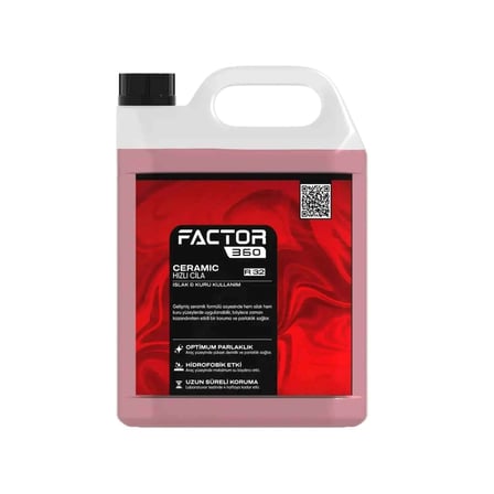 Factor360 Seramik Etkili Otomobil Hızlı Cila 5L