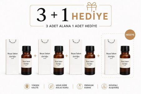 Humayra Beyaz Sabun Parfüm Kolonya Koku Difüzörü Esansı Dökme 10 Ml