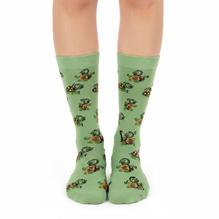 Tortoise  Socks – Desenli Unisex Soket Çorap