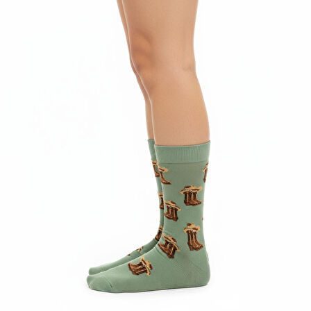 Cowboy Socks – Desenli Unisex Soket Çorap