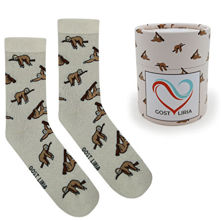 Sloth Socks – Desenli Unisex Soket Çorap