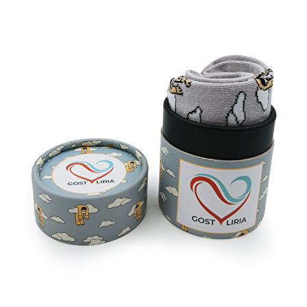 GOST LİRİA- Tired Socks  Desenli Unisex Soket Çorap