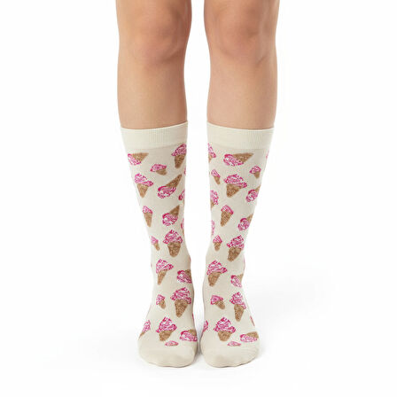 İce Cream Socks – Desenli Unisex Soket Çorap