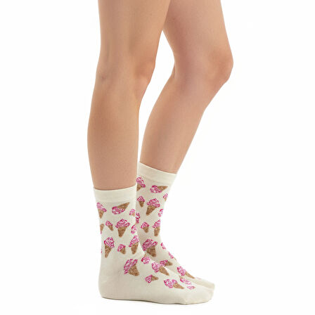 İce Cream Socks – Desenli Unisex Soket Çorap