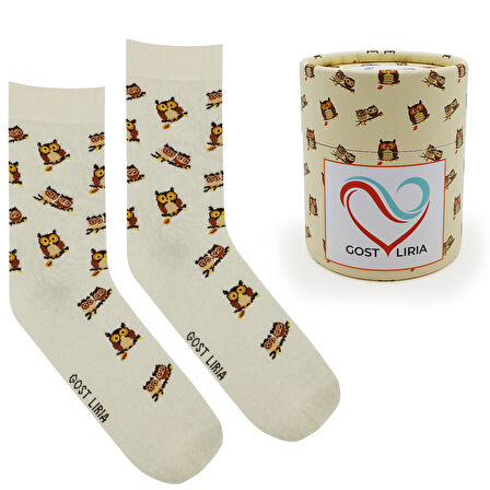 I Love Owl Socks – Desenli Unisex Soket Çorap