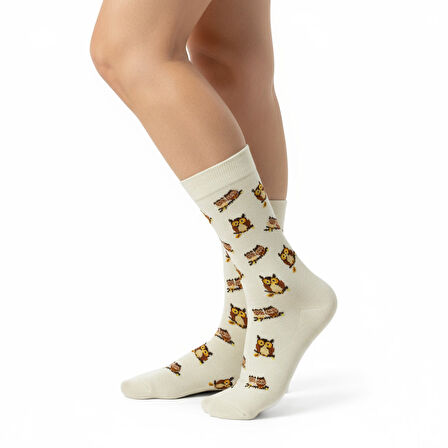 I Love Owl Socks – Desenli Unisex Soket Çorap