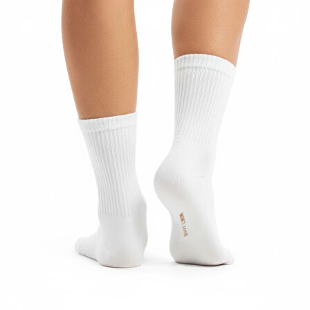 Gost Liria -5’li Beyaz Ribanalı Tenis Çorap