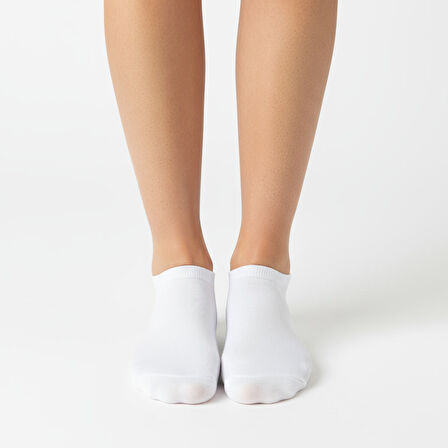 GOST LİRİA- Erkek Bambu  Beyaz Patik Çorap 4 lü Paket