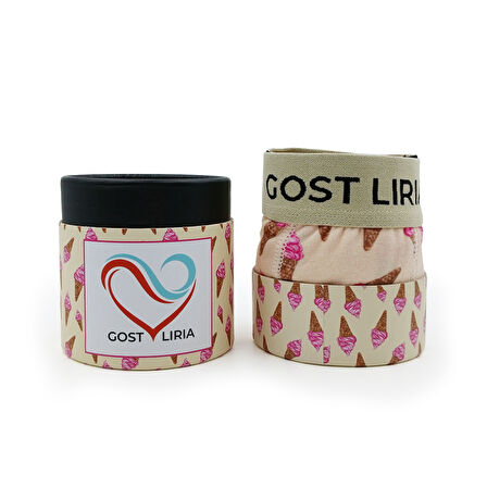 GOST LİRİA-  İce Cream Desenli Erkek Boxer