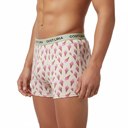 GOST LİRİA-  İce Cream Desenli Erkek Boxer